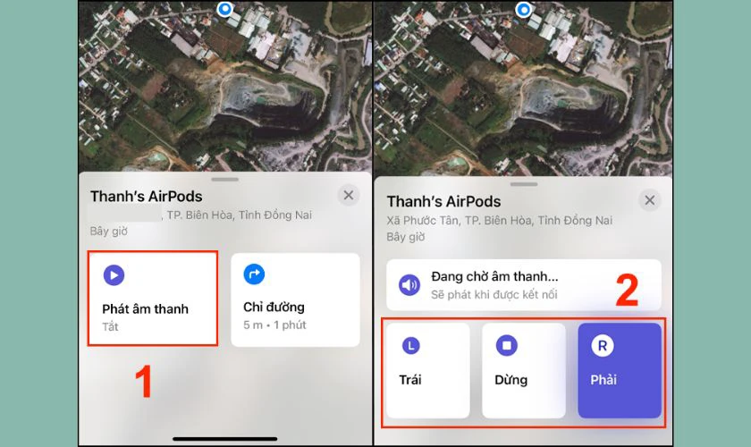 Tìm AirPods bị mất bằng cách phát âm thanh