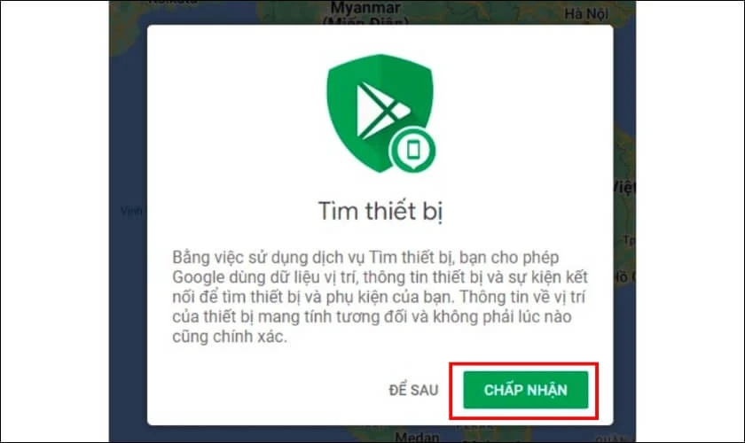 Chọn điện thoại Samsung bị mất từ danh sách
