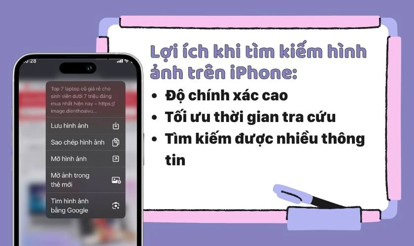 Lợi &iacute;ch khi t&igrave;m kiếm bằng h&igrave;nh ảnh tr&ecirc;n iPhone
