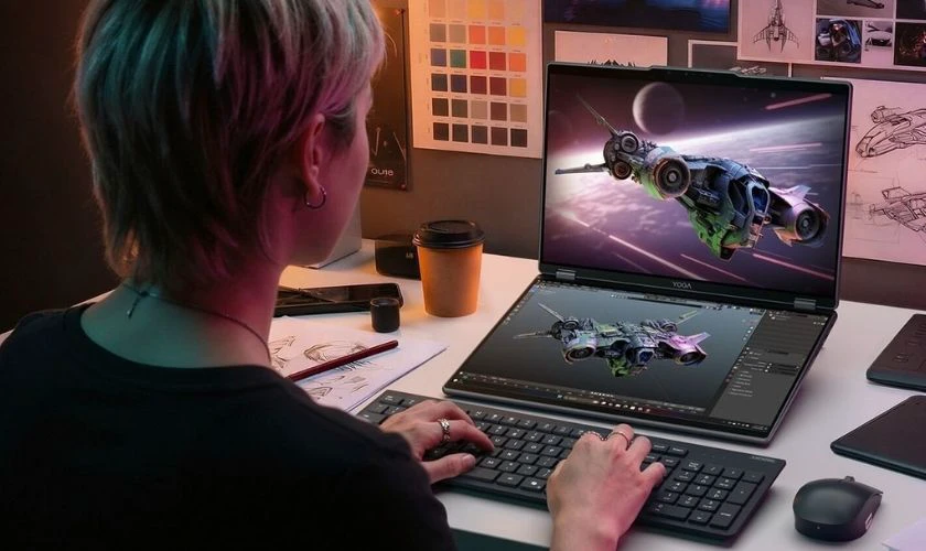 Tin tức về m&aacute;y t&iacute;nh tại MWC 2026: Lenovo Yoga Book Pro 3D