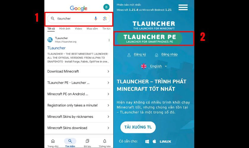 C&aacute;ch tải v&agrave; c&agrave;i đặt Minecraft Tlauncher tr&ecirc;n điện thoại