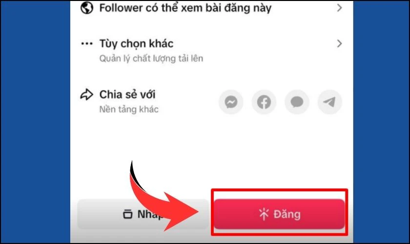 Cuối c&ugrave;ng chọn Đăng