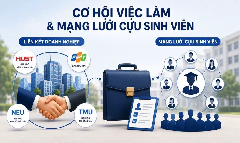 Cơ hội việc làm và mạng lưới cựu sinh viên