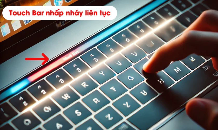 Nguy&ecirc;n nh&acirc;n thanh Touch Bar nhấp nh&aacute;y
