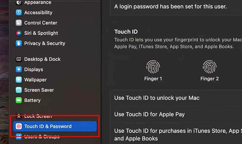 Xóa và thêm lại dấu vân tay Touch ID