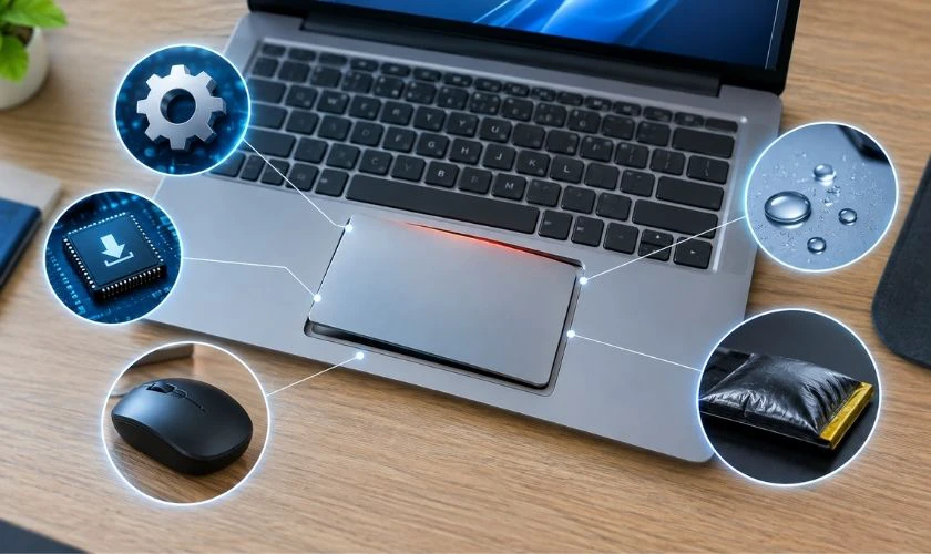 Vì sao Touchpad không click được trái phải?