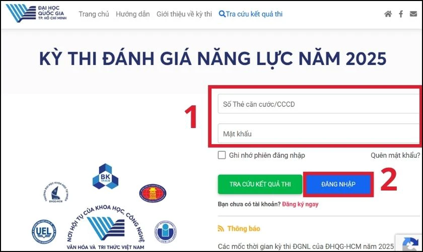 Tra cứu điểm thi Đánh giá năng lực 2025 nhanh, chính xác