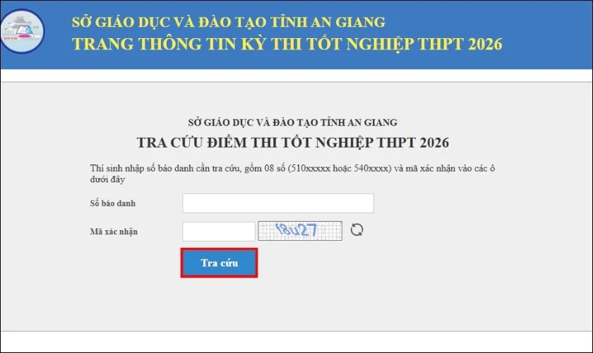 Nhấn tra cứu và xem kết quả
