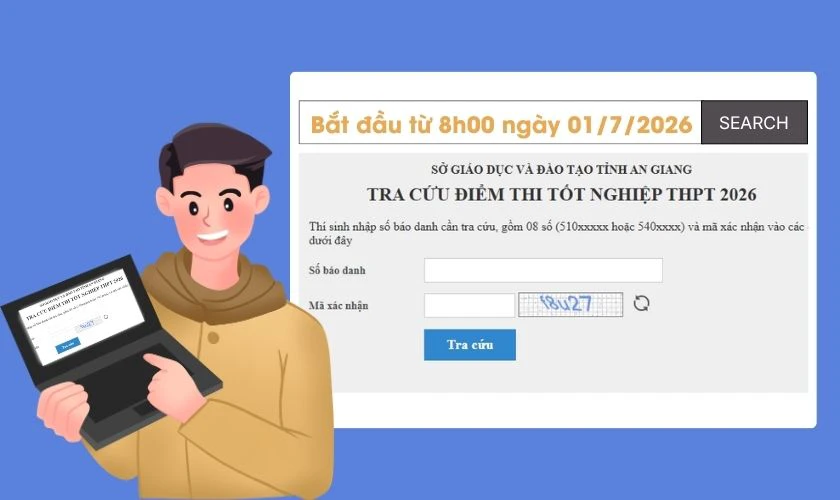 Thời gian tra cứu điểm thi tốt nghiệp THPT An Giang