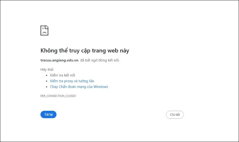 Lỗi thường gặp khi tra cứu điểm thi tốt nghiệp THPT An Giang