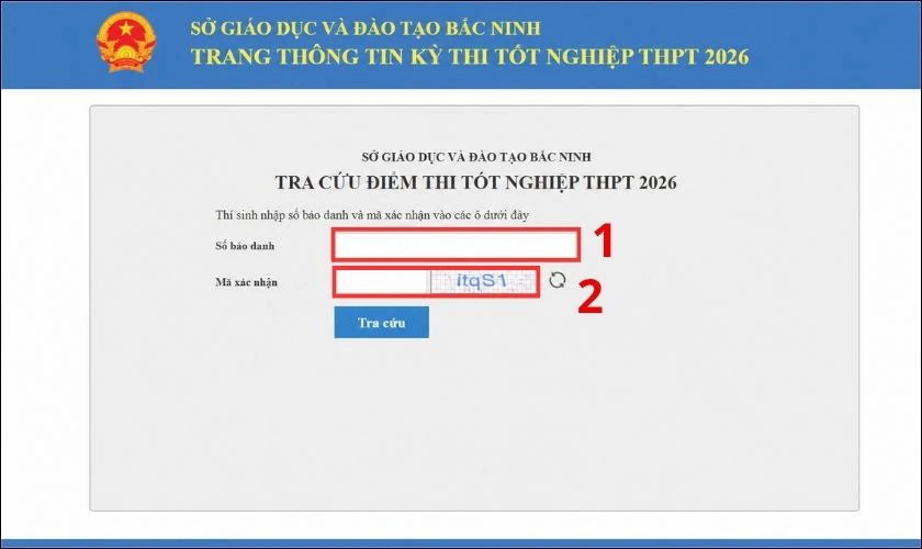 Tra cứu điểm thi tốt nghiệp THPT Bắc Ninh