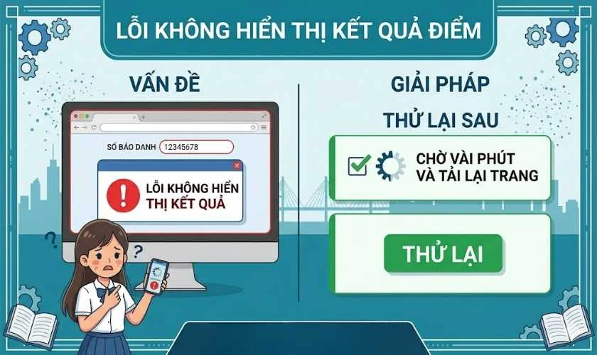 Lỗi không hiển thị kết quả điểm