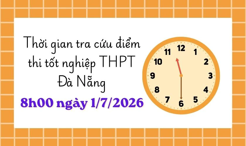 Thời gian tra cứu điểm thi tốt nghiệp THPT Đà Nẵng