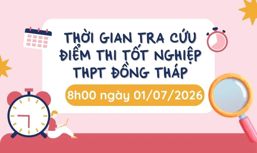 Thời gian tra cứu điểm thi tốt nghiệp THPT Đồng Tháp