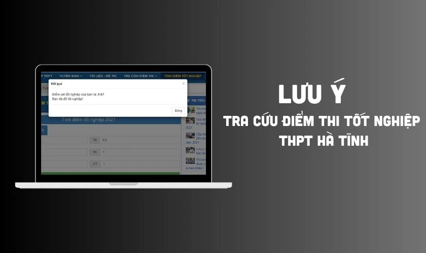 Lưu ý khi tra cứu điểm
