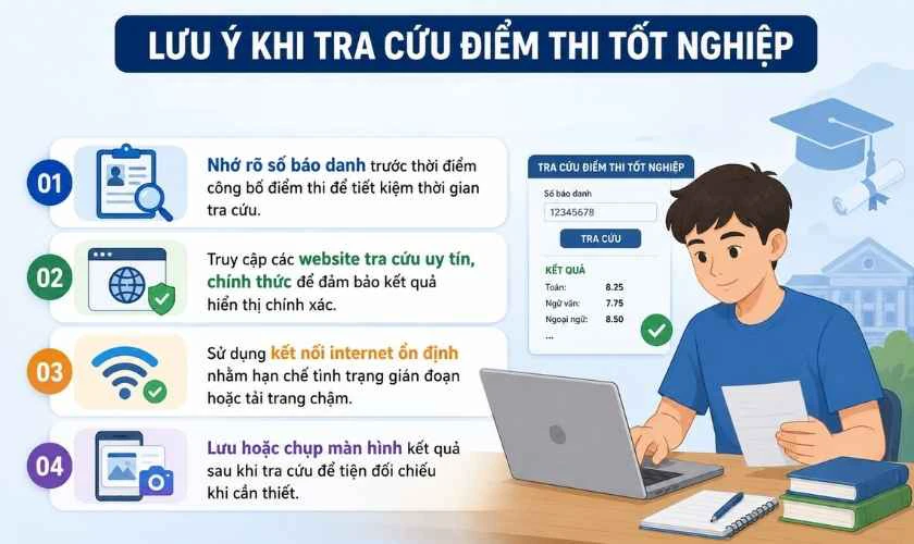 Lưu ý khi tra cứu điểm thi tốt nghiệp THPT Hải Phòng 2026