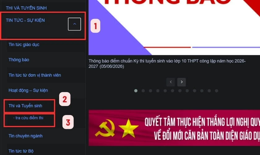 Cách tra cứu điểm thi tốt nghiệp THPT Hưng Yên