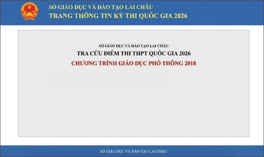 Cách tra cứu điểm thi tốt nghiệp THPT Lai Châu 2026 chính xác