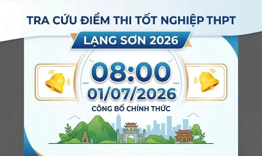 Thời gian tra cứu điểm thi tốt nghiệp THPT Lạng Sơn