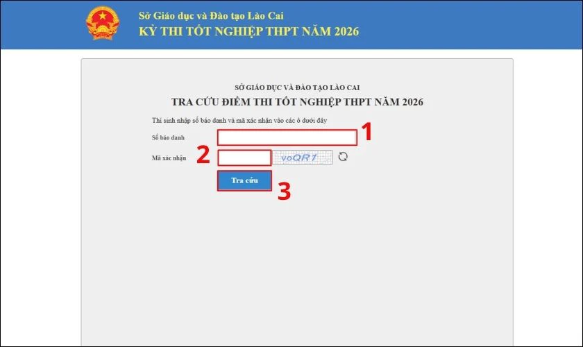 Cách tra cứu điểm thi tốt nghiệp THPT Lào Cai 2026 chuẩn