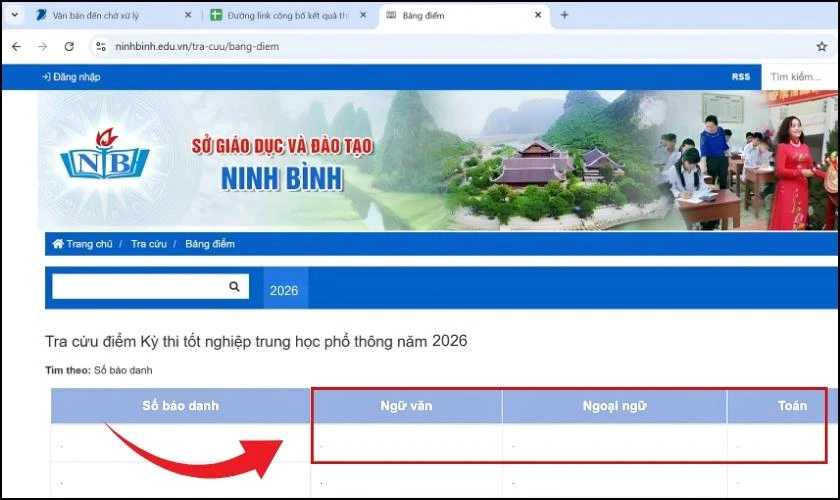 Lỗi hiển thị thiếu điểm môn thi