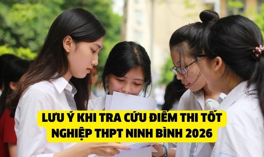 Lưu ý khi tra cứu điểm thi tốt nghiệp THPT Ninh Bình 2026