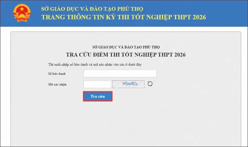 Tra cứu điểm thi tốt nghiệp THPT Phú Thọ nhanh chóng