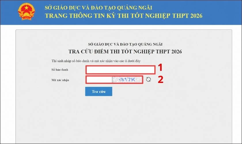 Tra cứu điểm thi tốt nghiệp THPT Quảng Ngãi nhanh chóng