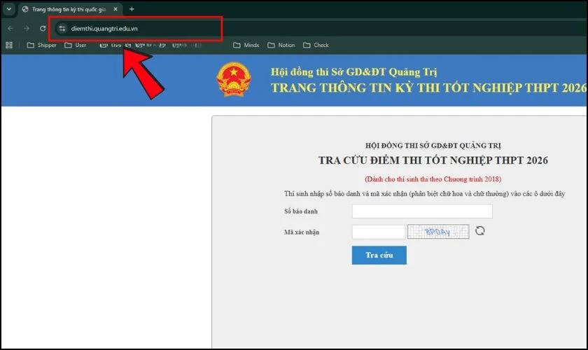 Tra cứu điểm thi tốt nghiệp THPT Quảng Trị