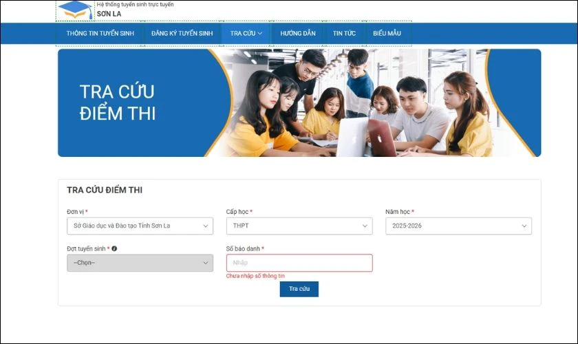Cách tra cứu điểm thi tốt nghiệp THPT Sơn La 2026 nhanh chóng