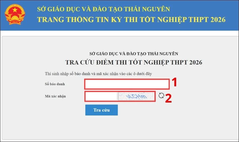 Tra cứu điểm thi tốt nghiệp THPT Thái Nguyên