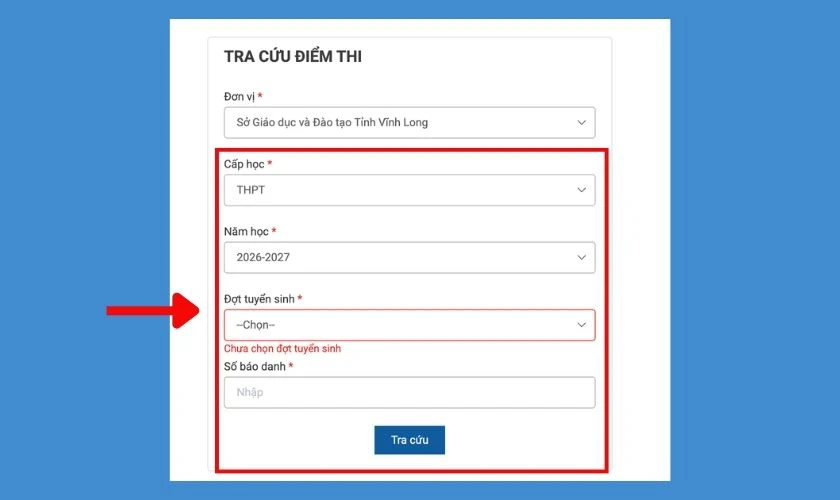 Cách tra cứu điểm thi tốt nghiệp THPT Vĩnh Long chi tiết