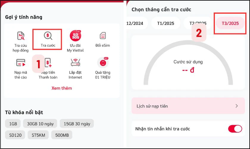 Tra cứu h&oacute;a đơn điện tử Viettel bằng app MyViettel đơn giản