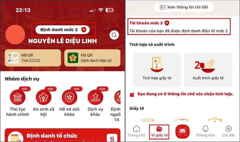 Cách kiểm tra VNeID đã định danh mức 2 chưa?