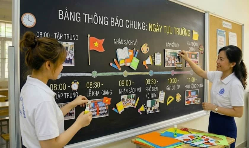 Thiết kế bảng thông báo dạng dòng thời gian
