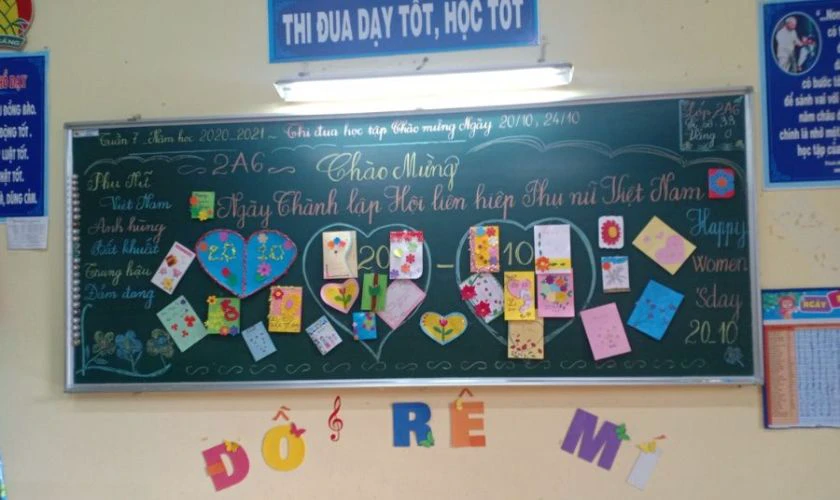 Trang trí bảng kiểu báo tường
