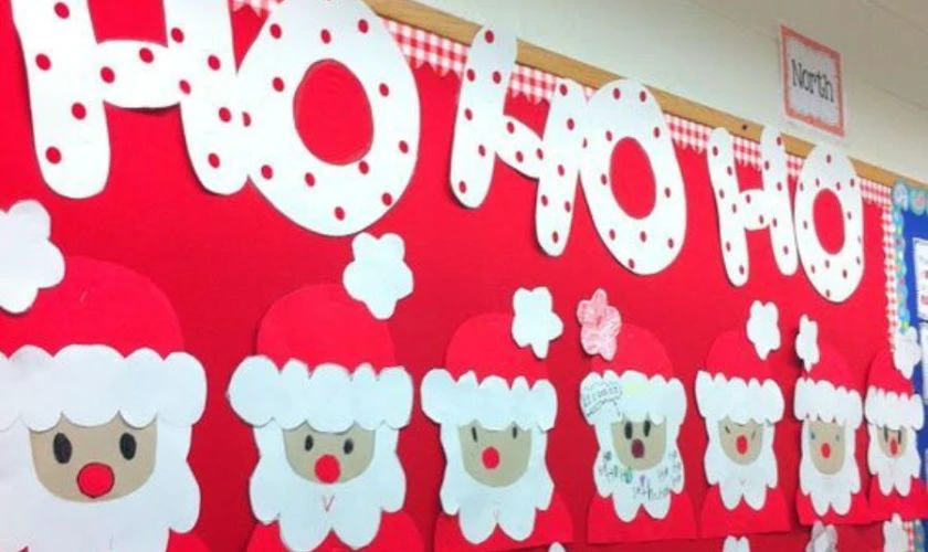 Mẫu trang trí bảng Noel mầm non sticker