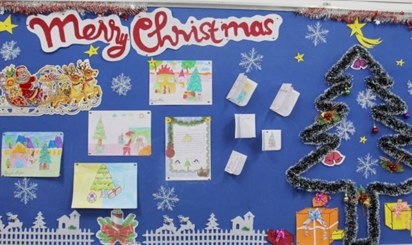 Mẫu trang trí Noel cấp 2 đơn giản