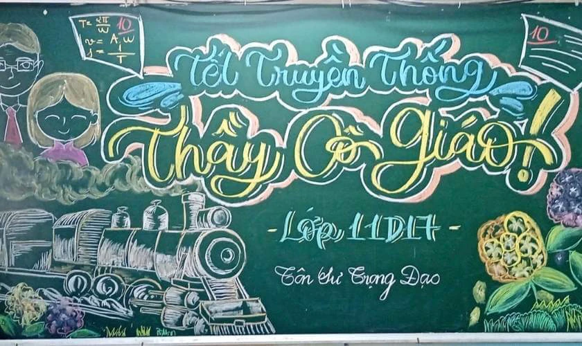Bảng trang tr&iacute; về t&igrave;nh cảm thầy tr&ograve;