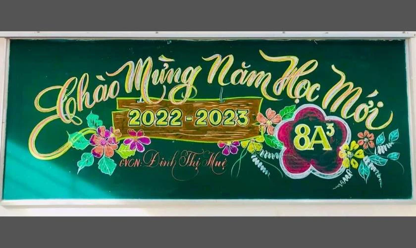 Bảng ch&agrave;o mừng năm học mới