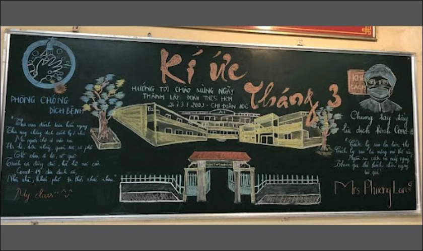 Mẫu trang tr&iacute; bảng khai giảng &yacute; nghĩa nhất