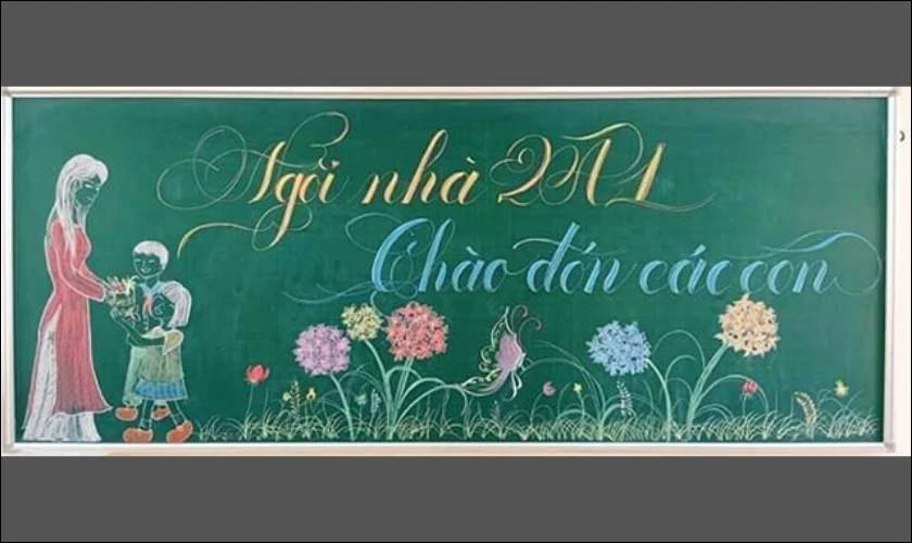 Trang tr&iacute; bảng khai giảng cho lớp học