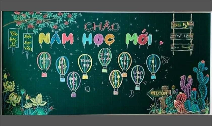 Ch&agrave;o mừng năm học mới với nhiều b&oacute;ng bay