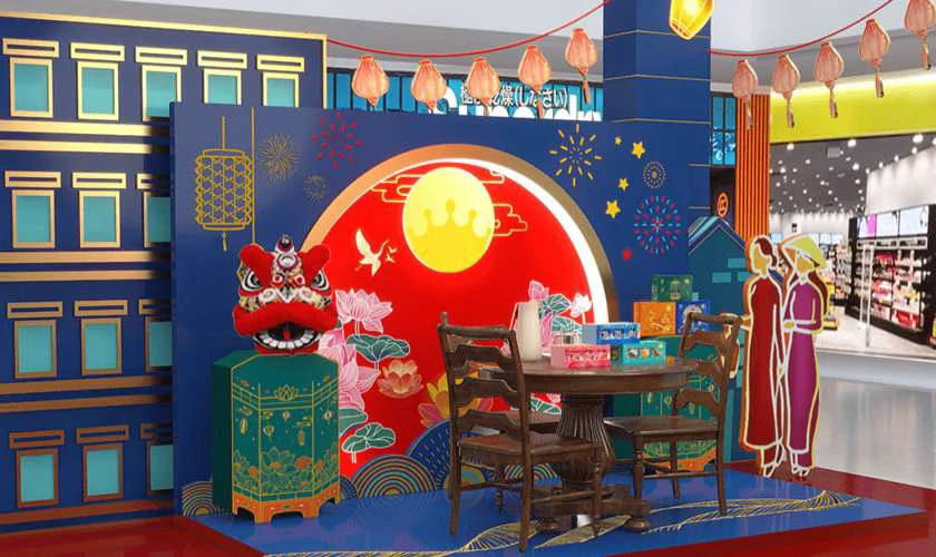 Trang trí bằng backdrop/ photo booth độc đáo