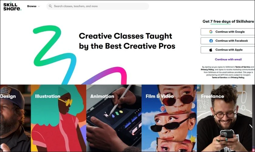 Skillshare là nền tảng học tập nổi bật trong các lĩnh vực sáng tạo
