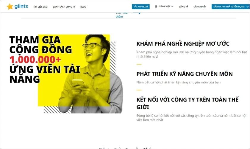 glints.com - Việc làm cho sinh viên và người mới đi làm