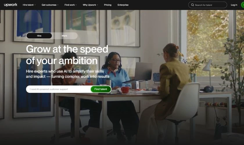 Upwork là nền tảng freelance nổi tiếng giúp sinh viên