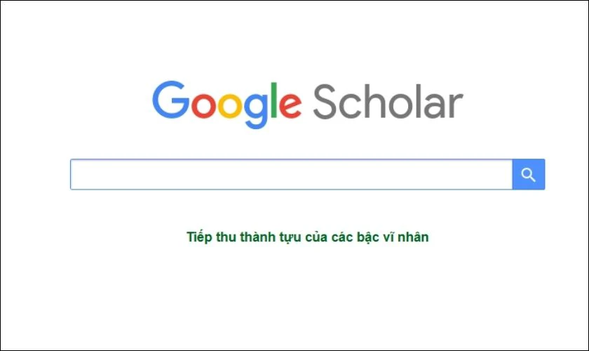 Google Scholar là công cụ tìm kiếm học thuật quan trọng