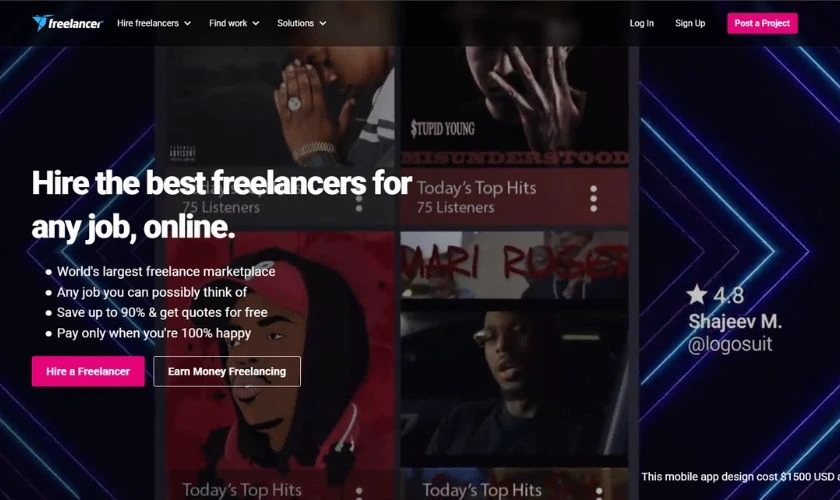 Freelancer là nền tảng kết nối người làm việc tự do với khách hàng toàn cầu