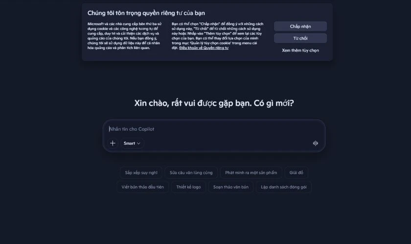 Microsoft Copilot là trang web hữu ích cho sinh viên